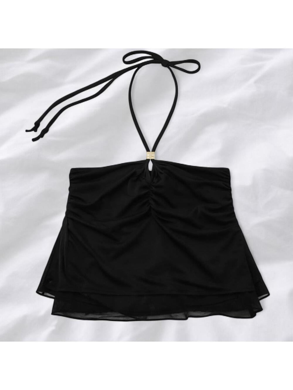 Electric Behaviour black halter top